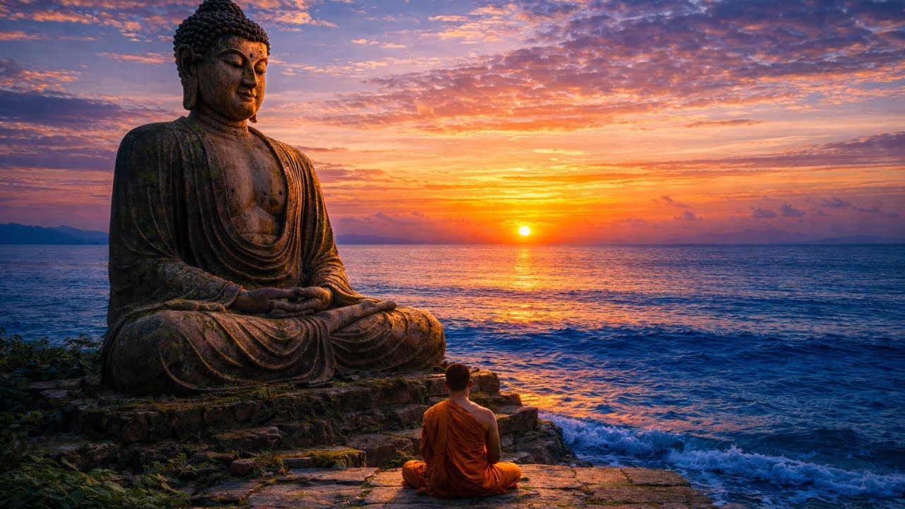 Ocean Calm: Quiet the Mind — Monk Morning Meditation 432Hz (1 Hour)