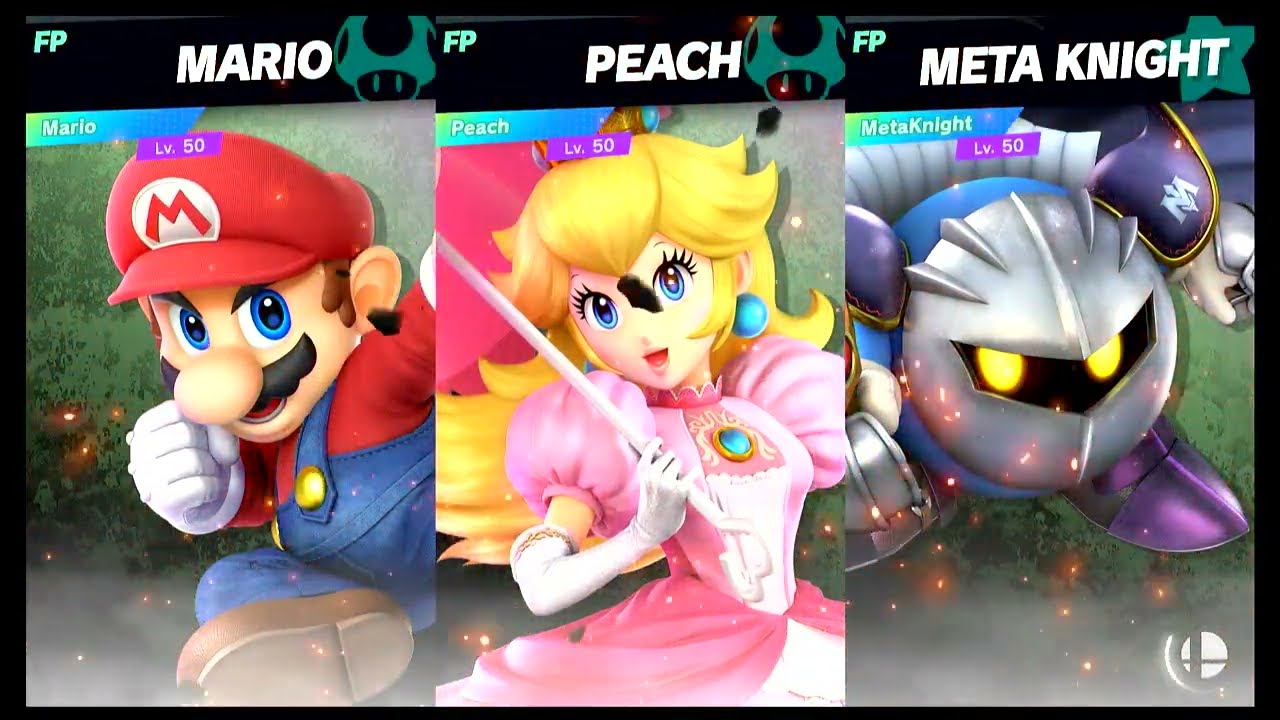 Super Smash Bros Ultimate Amiibo Fights – 11pm Finals Mario vs Peach vs Meta Knight