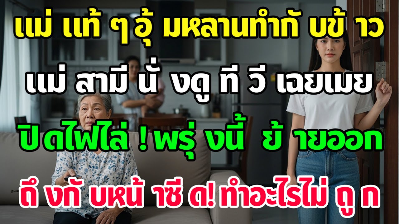 กลับบ้านเห็นแม่แท้ๆเลี้ยงหลานทำกับข้าว แม่สามีนั่งดูทีวี ฉันบอกคำเดียว “พรุ่งนี้ย้ายออก” หน้าเธอซีด