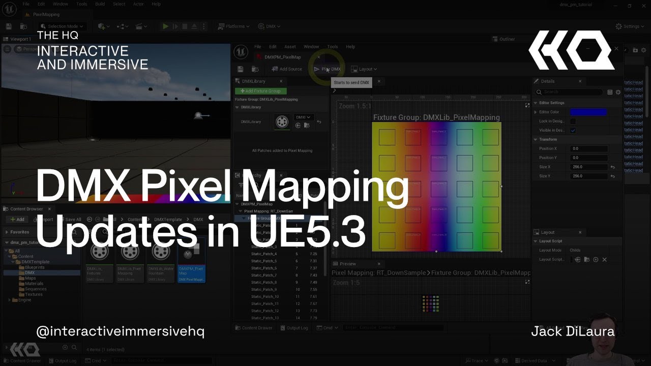 DMX Pixel Mapping Updates in Unreal Engine 5.3