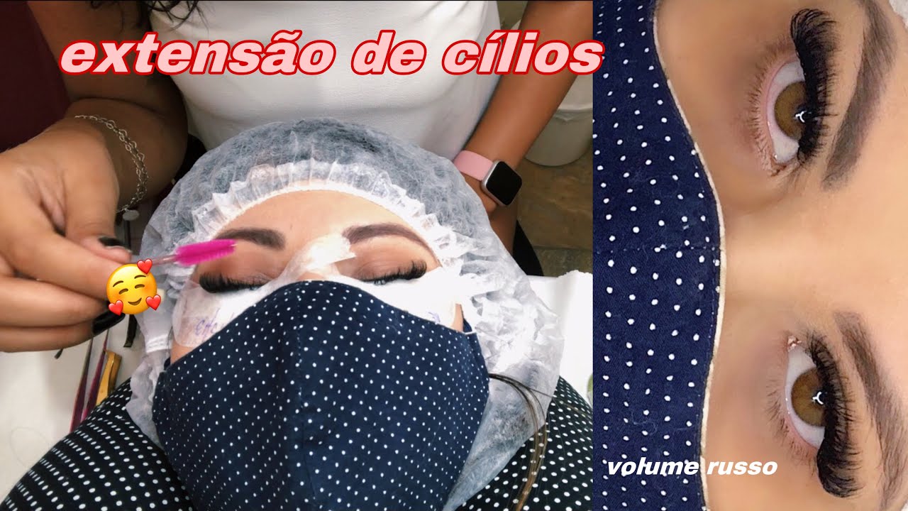 VLOG || coloquei extensão de cílios volume RUSSO pela a PRIMEIRA VEZ!