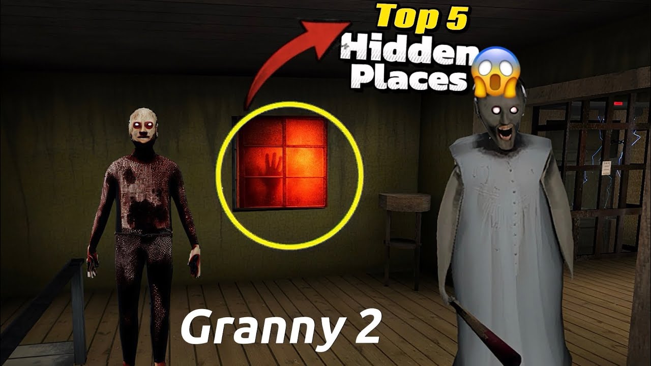 TOP 5 Secret Places in Granny Chapter 2 😱 | Hidden Rooms Exposed!#granny #horror #gaming 