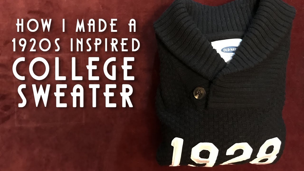 my1928 - How I made a 1920s inspired college sweater