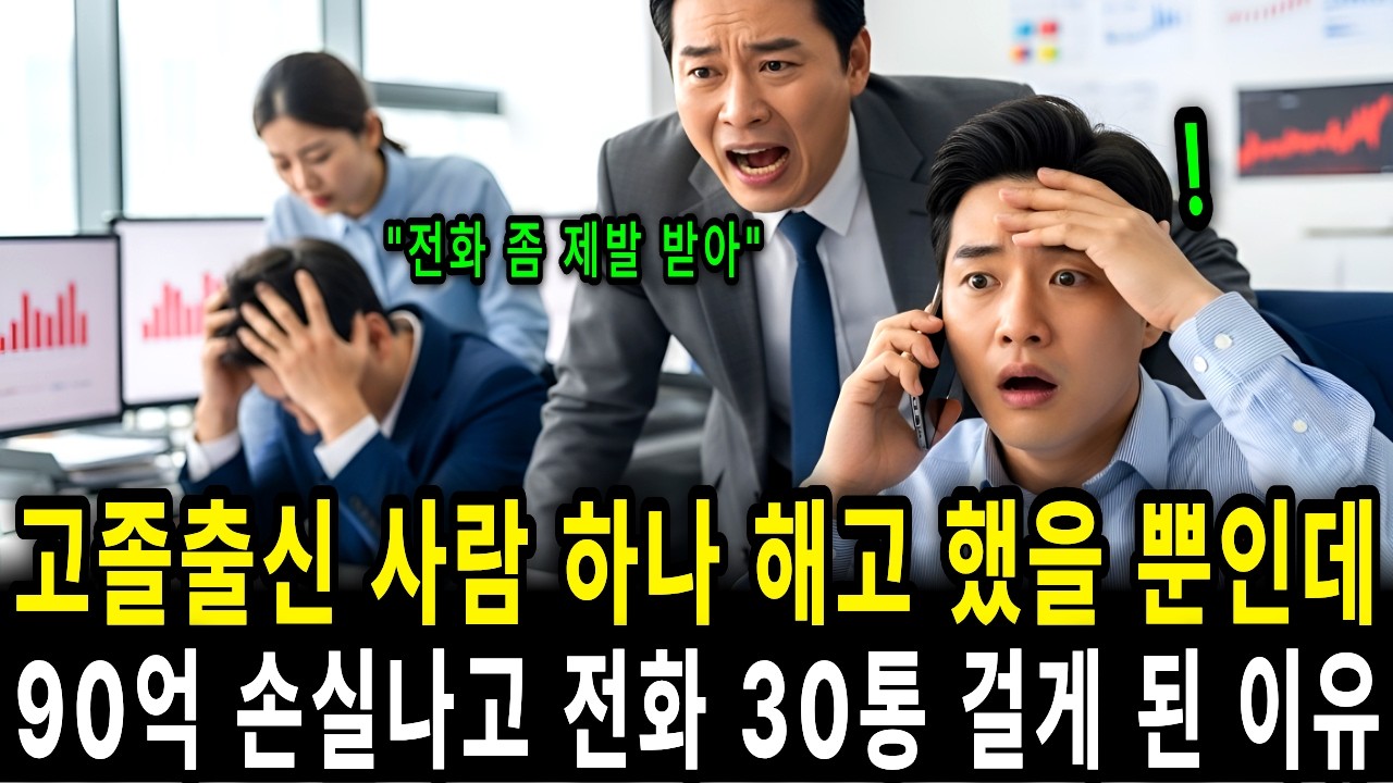 고졸출신 사람 하나 해고 했을 뿐인데 90억 손실나고 전화 30통 걸게 된 이유 #감동사연 #시니어사연 #라디오북 #오디오북 #노후사연 #인생사연 #고부갈등