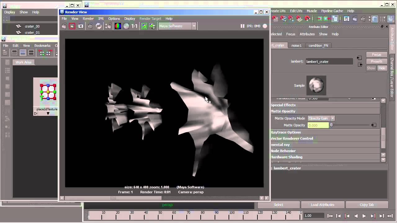 Maya tutorial: Create 3D impact craters, Part 1
