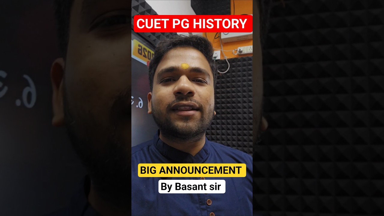 CUET PG MA HISTORY Big Update by basant sir #cuetpg2026 #cucetpg #cuet #cutoffmarks