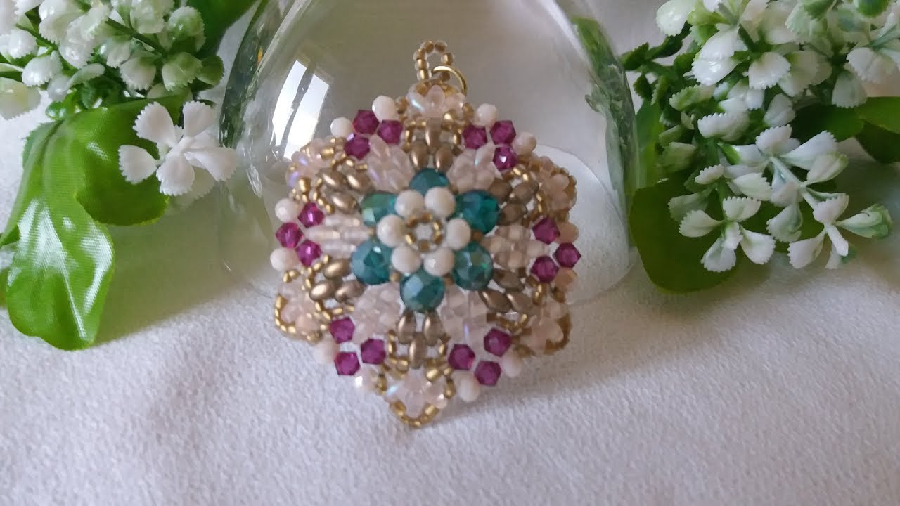 DIY Tutorial ciondolo Mirella con bicono swarovski 4 mm.
