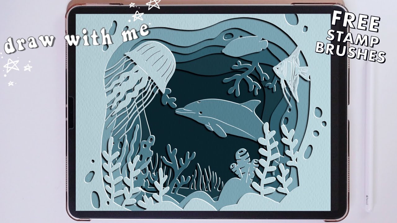 Как создать реалистичный эффект порезанной бумаги в Procreate | Простой пошаговый урок с бесплатн...