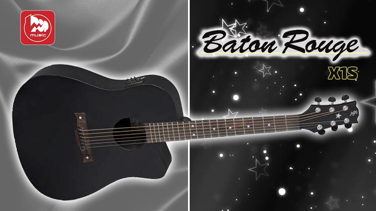 BATON ROUGE X1S DCE dark hole - Черная электроакустическая гитара