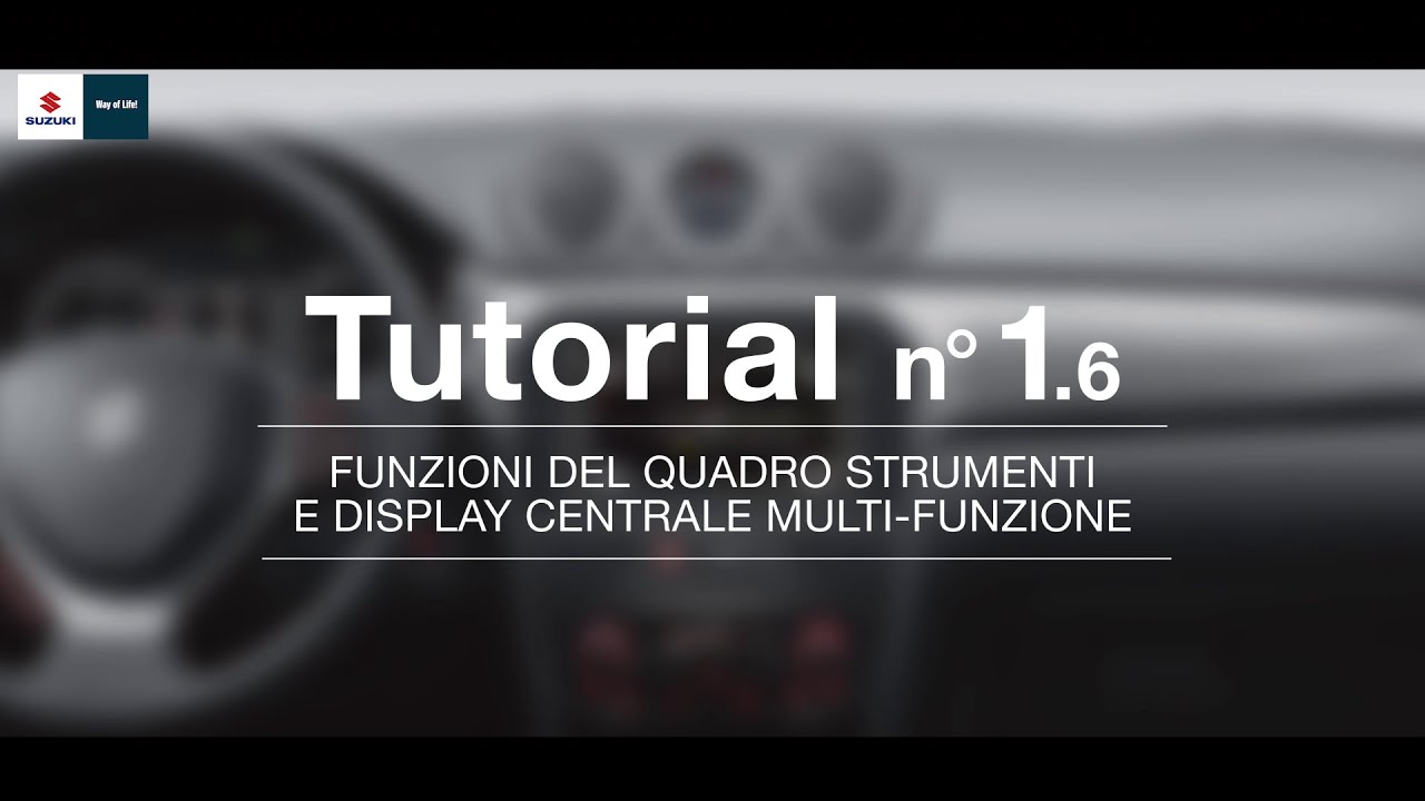 Suzuki Vitara - Tutorial - Quadro strumenti e Display multifunzione 4