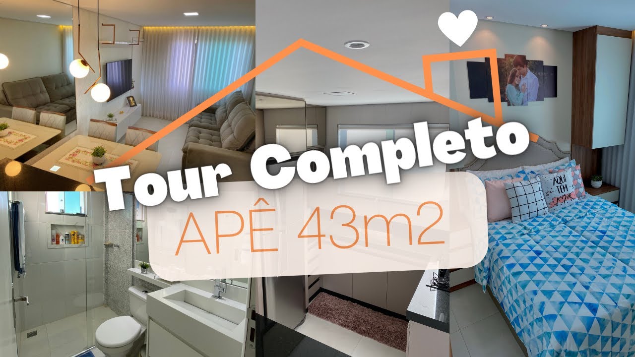 Tour pelo nosso apartamento pequeno 43m2 | + dicas de acabamentos