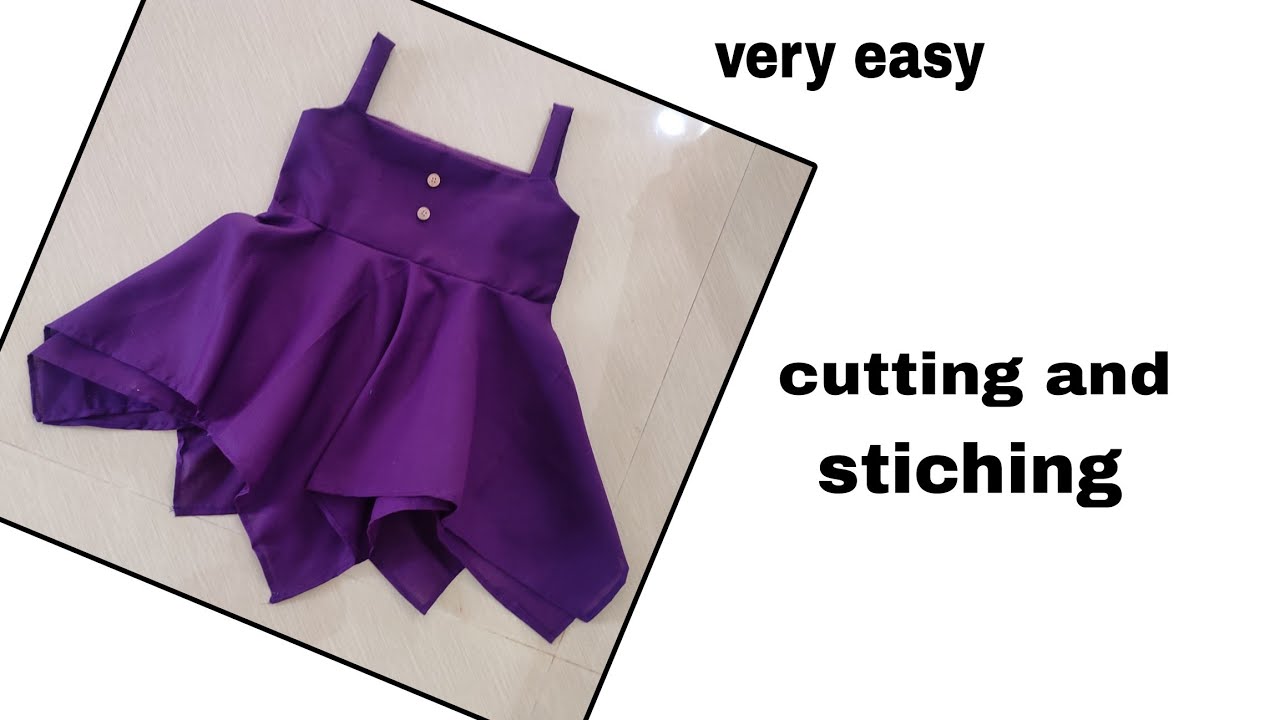 Very easy baby frock cutting and stiching