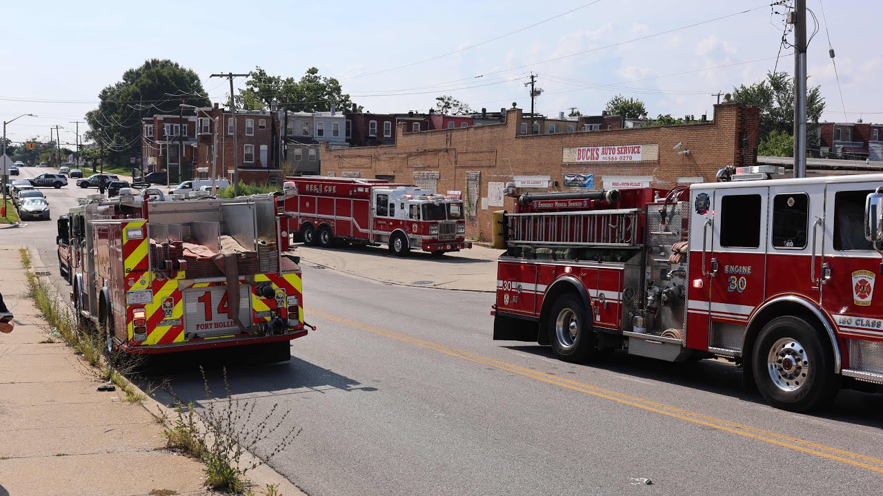 W Lafayette Ave & N Payson St reported building fire 7-25-25
