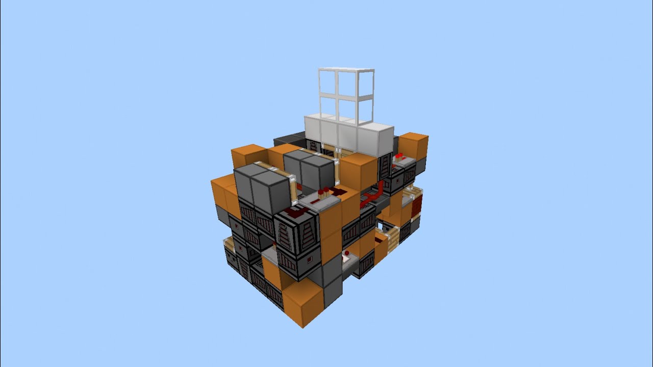 [Mini Edit]Fast And Tiny 2x2 Glass Hipster Piston Door in Bedrock Edition