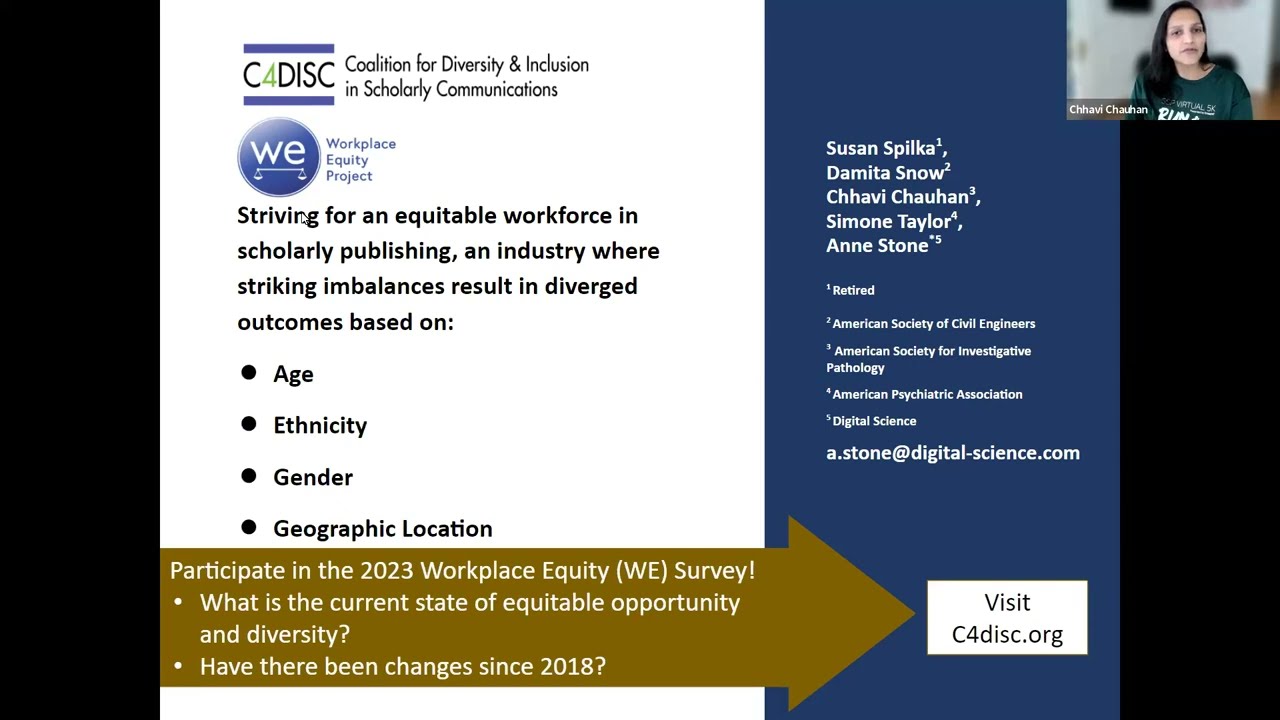 Striving for an equitable workforce in scholarly publishing,