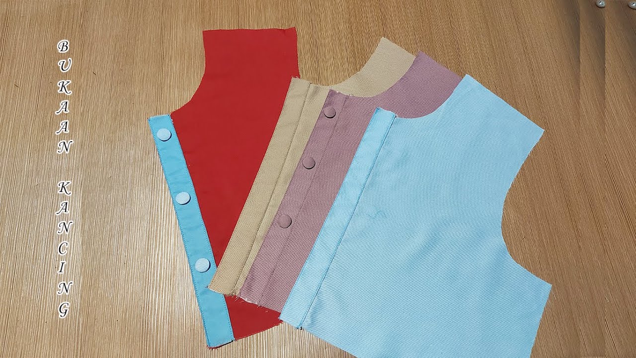 Pakai 4 Cara Ini Untuk Membuat/Menjahit Bukaan Kancing Depan Baju Gamis / Dress || Placket Baju