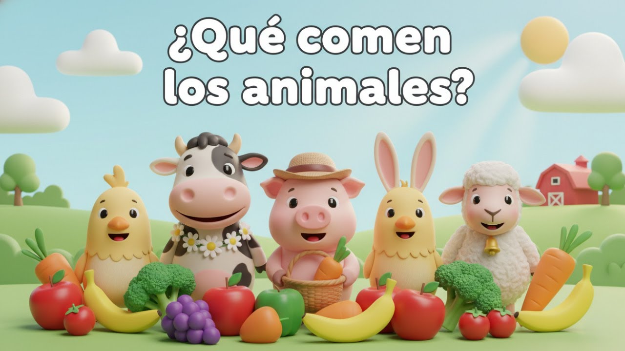 ¿Qué comen los animales? | Canción infantil de la granja