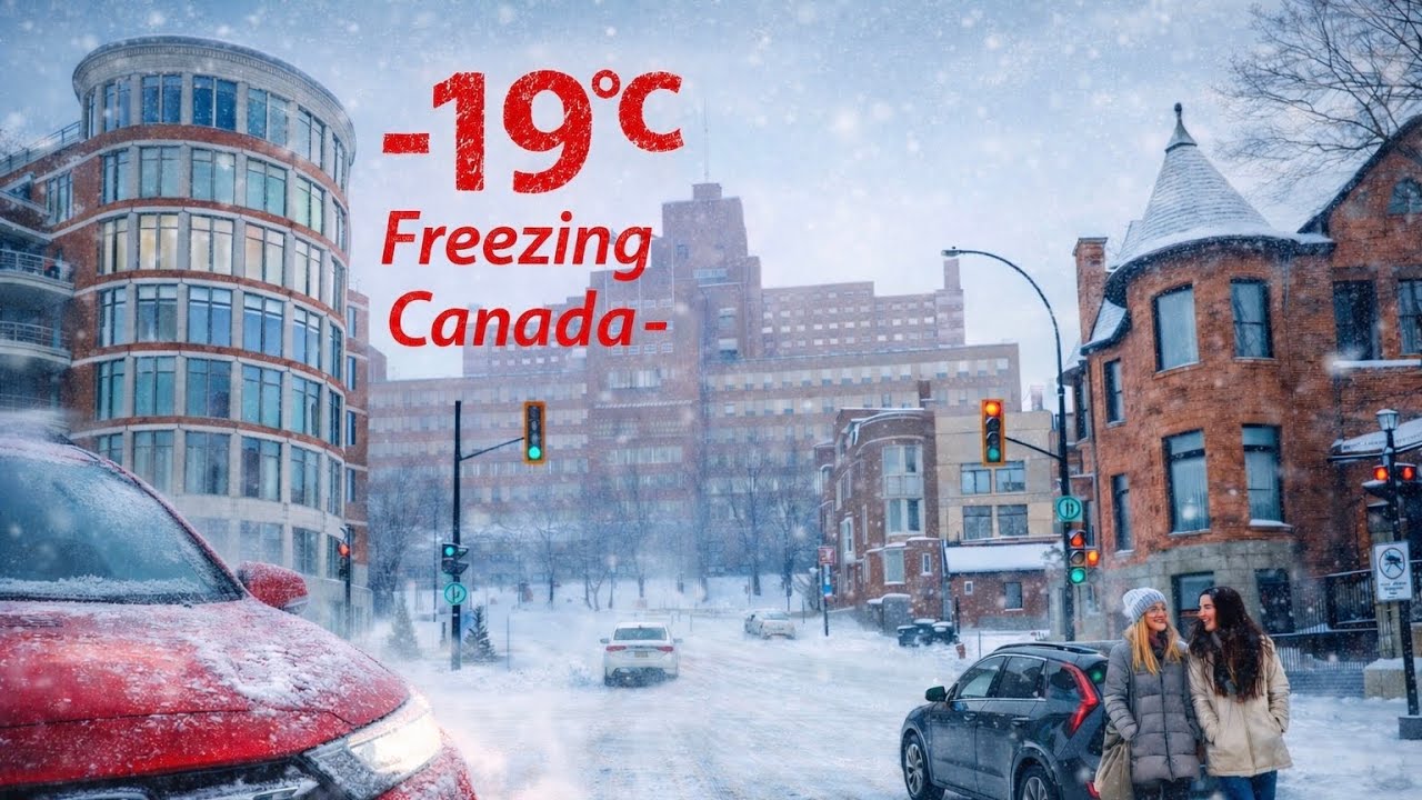 –27°C Freezing Day in Montreal, Canada ❄️🇨🇦