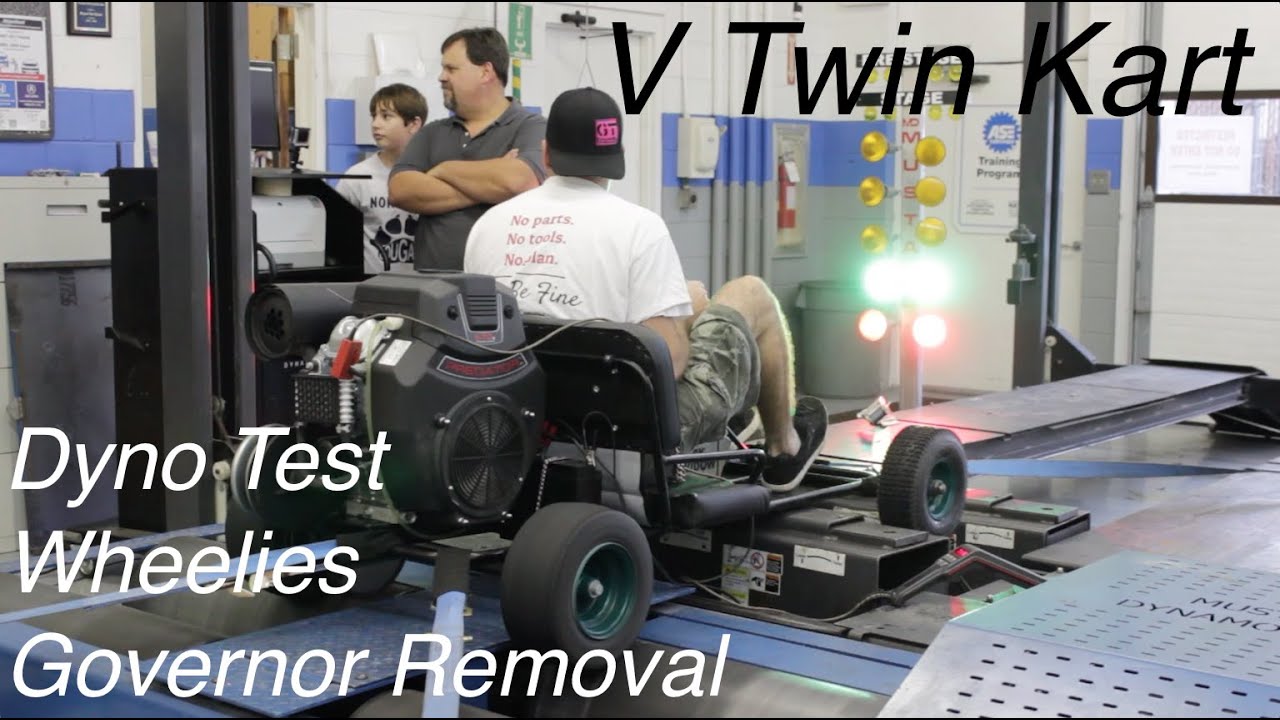 Снятие регулятора оборотов V Twin Go Kart, динамометра и вилли!