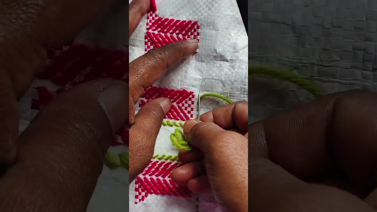 Hand embroidery design tutorial 🪡👌.                        #vedio#tutorial#handmade