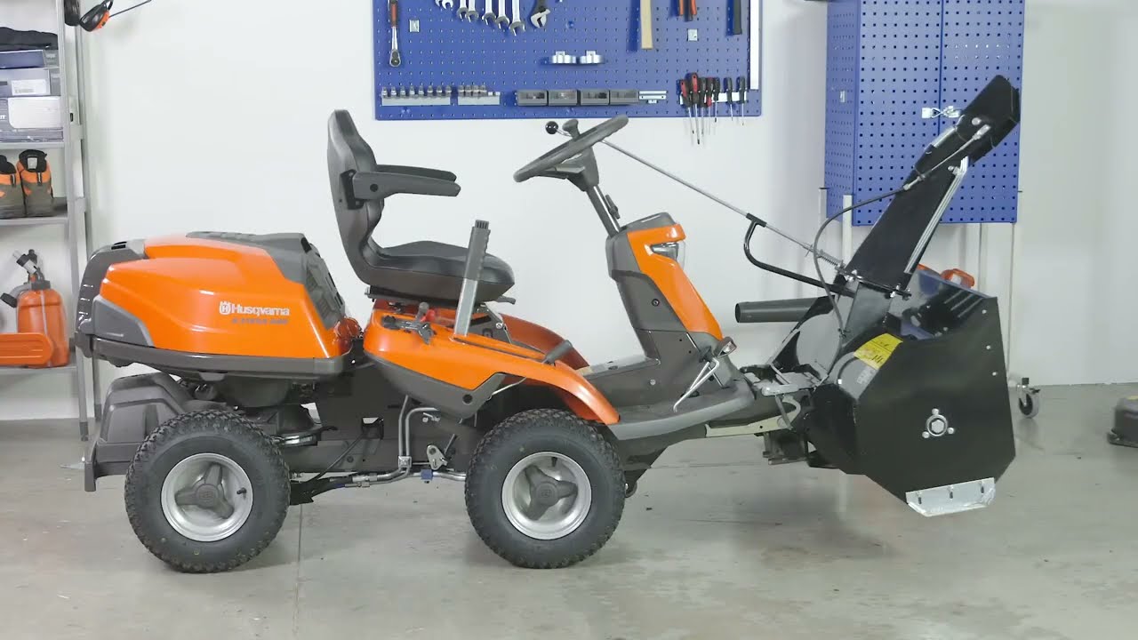 How to attach snow thrower - Husqvarna Rider 300 series