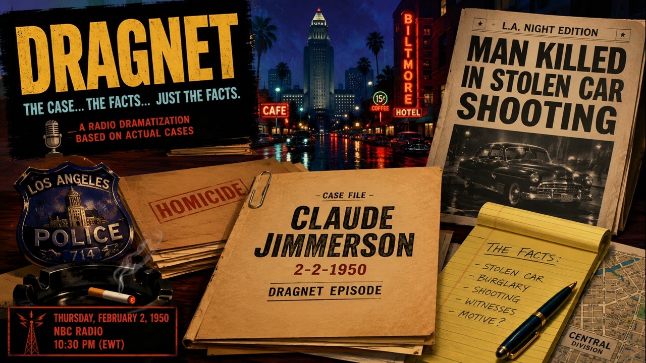Dragnet Radio Show | Claude Jimmerson (1950) | Vintage Crime Drama