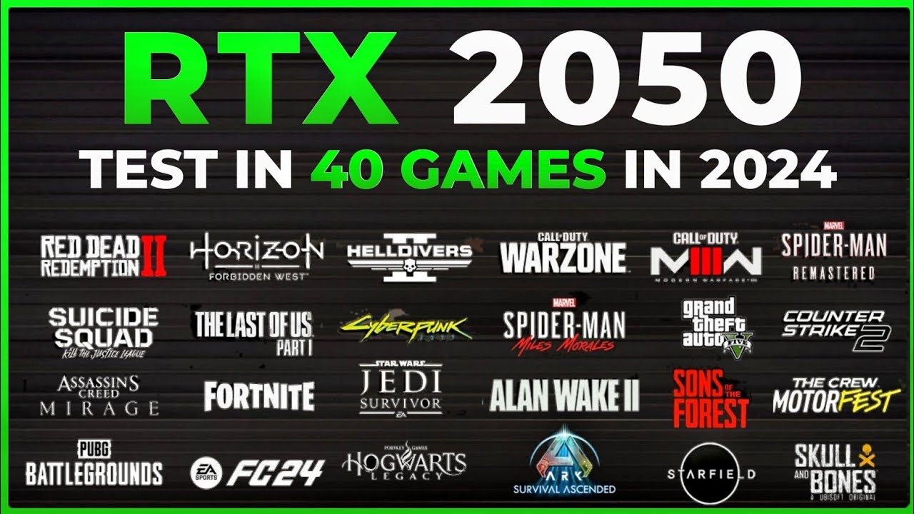 RTX 2050 Laptop Test in 40 Games in 2024