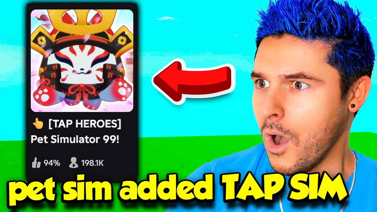 В PET SIMULATOR 99 ДОБАВИЛИ TAP SIMULATOR...