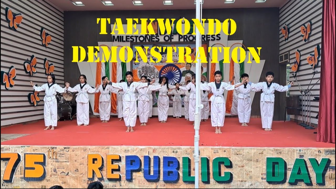 26Jan2024 Republic Day Taekwondo Demonstration By Class 3 Kids of Vidhyashram Public School, Jodhpur