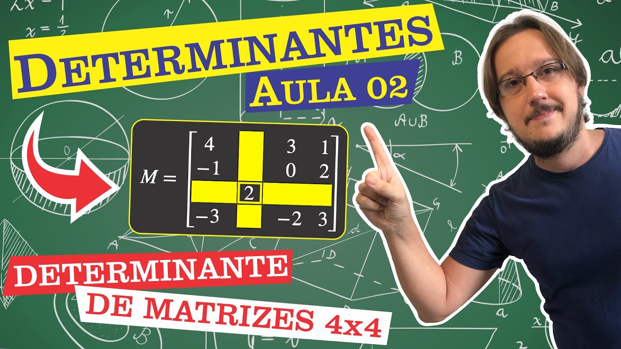 Determinantes | Aula 02 | Determinante de Matrizes 4x4 pelo Teorema de Laplace