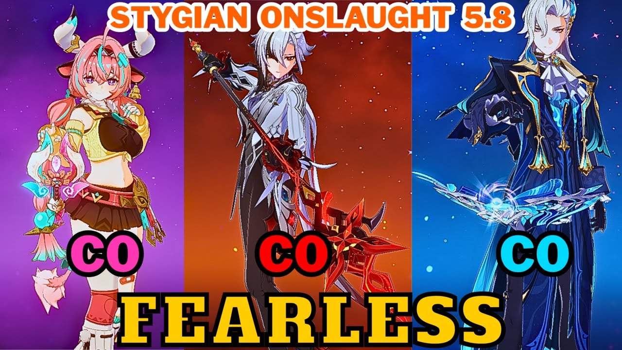 [Stygian Onslaught 5.8] C0 Varesa x C0 Arlecchino x C0 Neuvillette | Fearless Difficulty 5