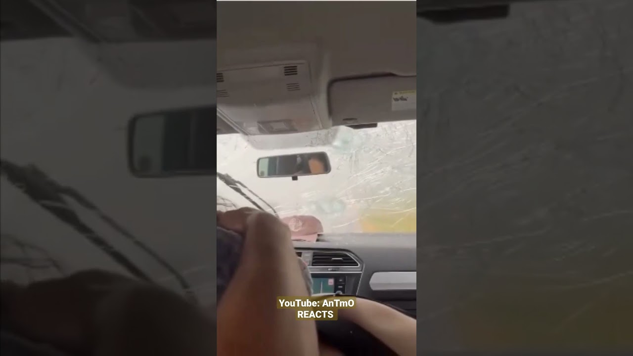 Massive Hail Smashes Windows!😯 #hailstorm