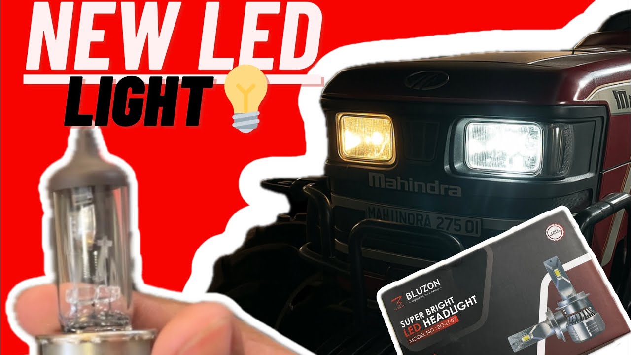 Tractor par lagai LED Headlight 💡 Mahindra Novo 655 || LED max 160 watt 16000LM || Dayal Farms