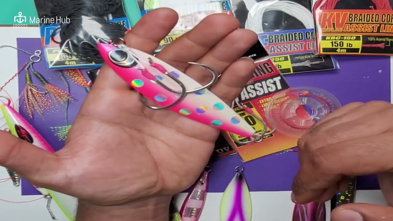 Preparing Assist Hooks | مهارات الصيد مع مارين هب | خطوات عمل الاسيست هووك
