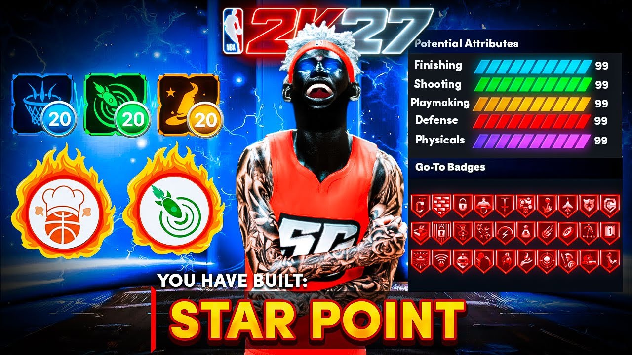 *NEW* BEST ALL AROUND POINT GUARD BUILD in NBA 2K27! GAME BREAKING BUILD! Best Build NBA 2K27