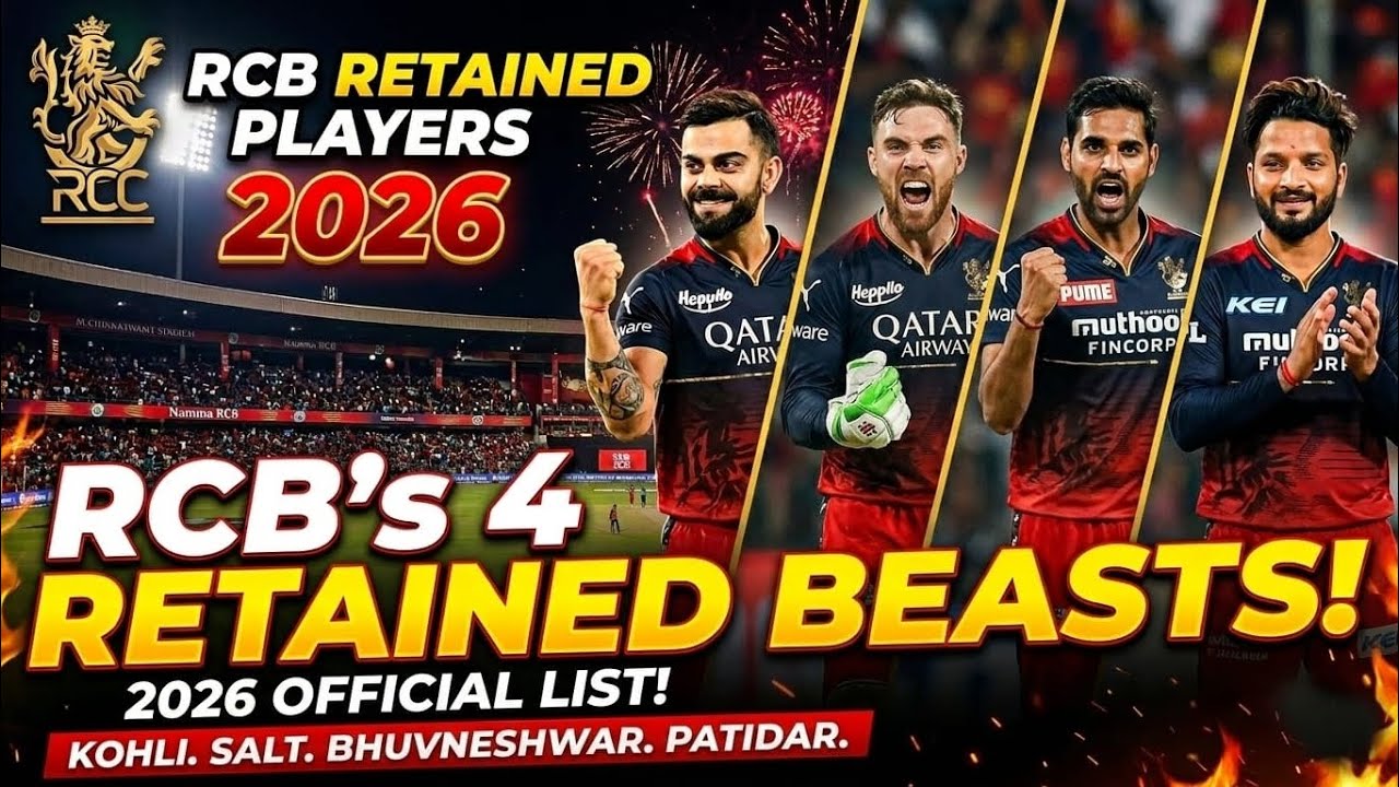 RCB 2026 - Retain player list For 2026 Mini Auction  💥 Virat Rajat retain player | Jitesh release 😱 