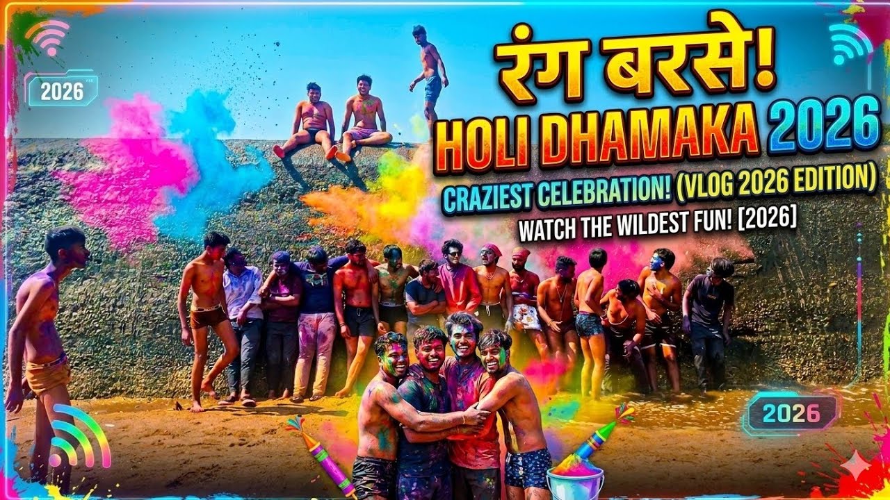 HOLI VLOG 2026 RANGON KA TYOHAR KHUB SARA RANG OR HUDDANG