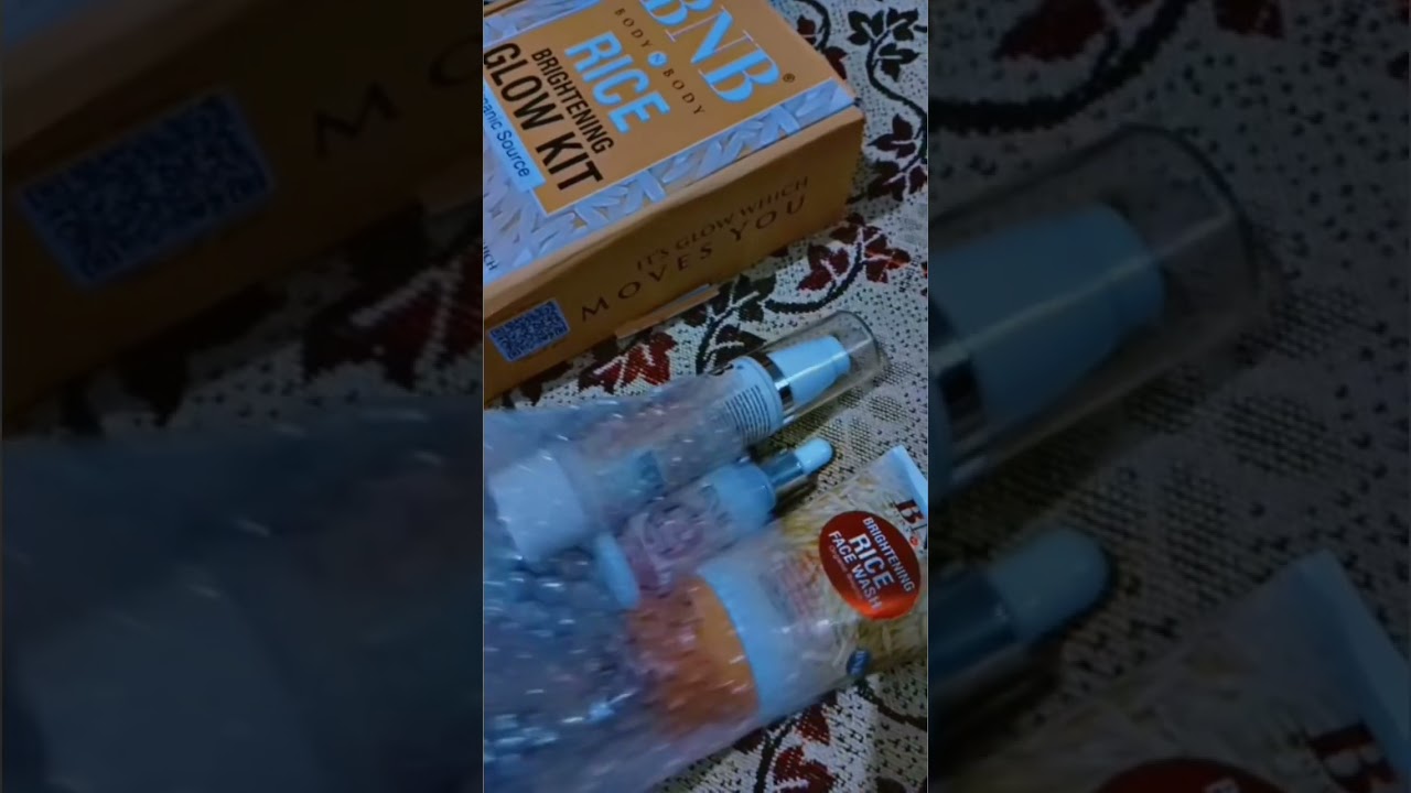 BNB Rice glow kit unboxing and review.