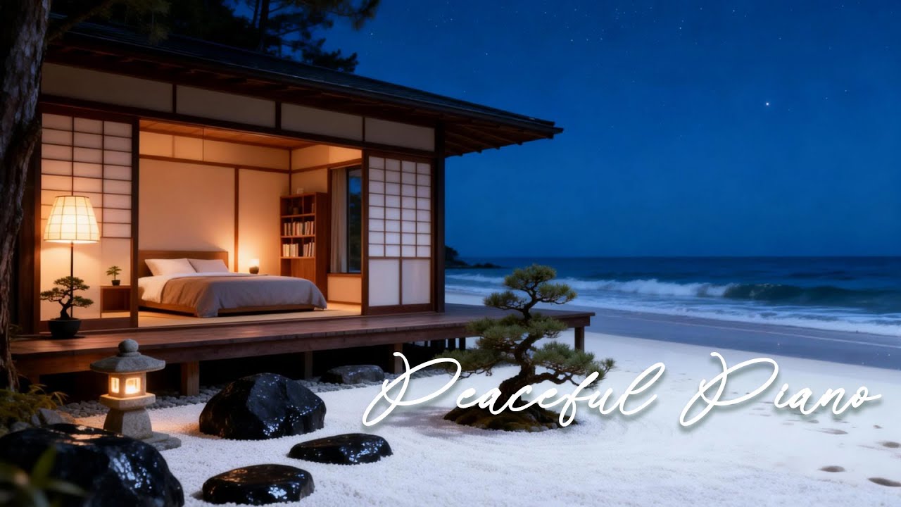 3 Hours Peaceful Piano with Ocean Waves | Relaxing Music for Spa and Healing