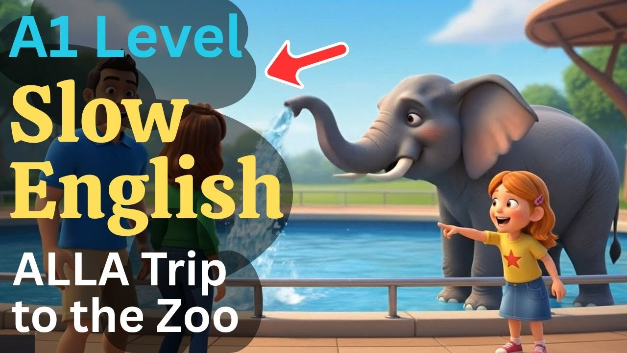 Family Trip to the Zoo | Easy English Listening Practice for Beginners (A1 Level) 📘🎧