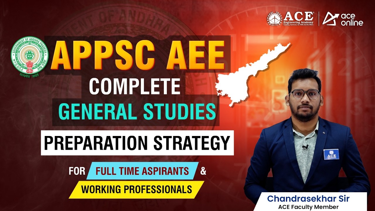 APPSC AEE-2026 General Studies Preparation Strategy | Full Time Aspirants & Working professions