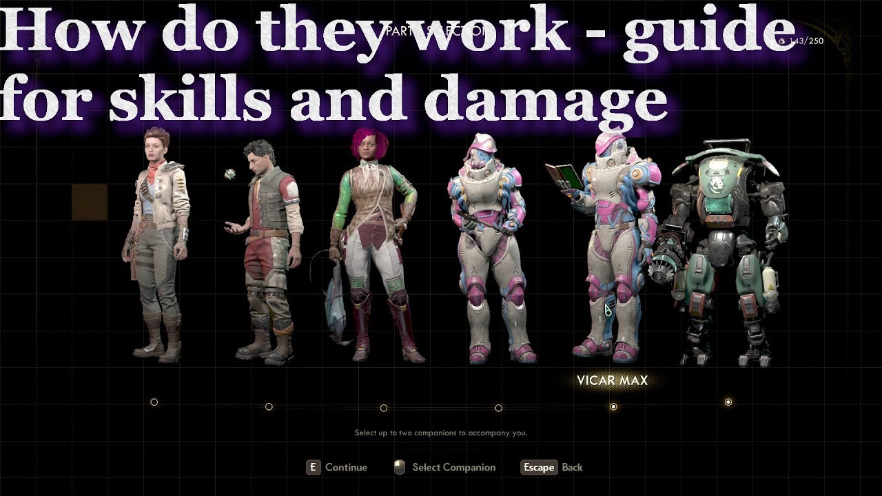 The Outer Worlds - All companions unlocked - Companion guide - Best companions - Damage build