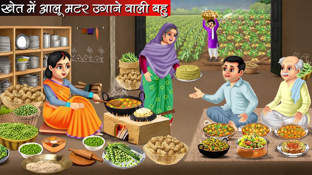 खेत में आलू मटर उगाने वाली बहु | Khet Me Aalu Matar Ugane Wali Bahu | Hindi Kahani | Moral Stories
