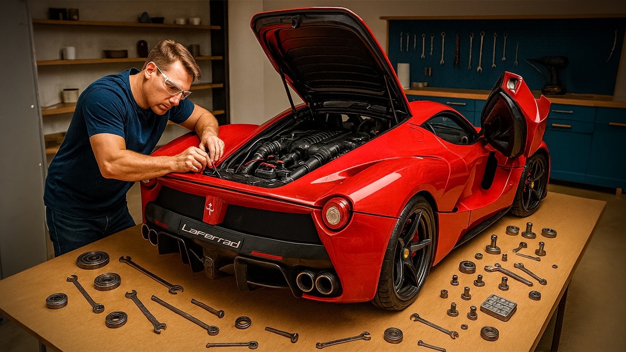 Мужчина построил радиоуправляемый Ferrari за 5000 долларов в собственном гараже! От начала до кон...