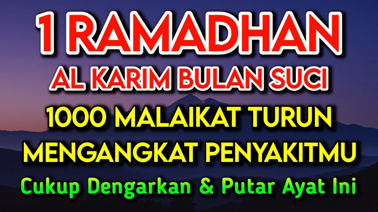 RAMADHAN KARIM DOA PENY3MBUH SEGALA PENY4KIT🤲 INSYAALLAH S4KIT DITUBUHMU S3MBUH DOA SYIFA RUQYAH