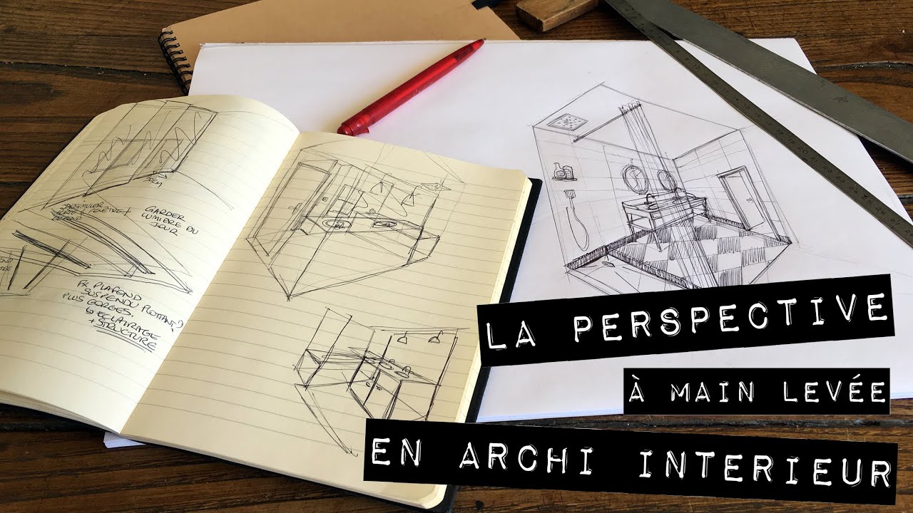 La perspective à main levée pour une architecte d'intérieur
