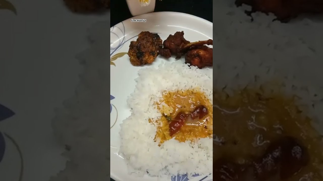 #todaymeals #cookwithsid #chickencutlet #chickenlolipop #daalrice
