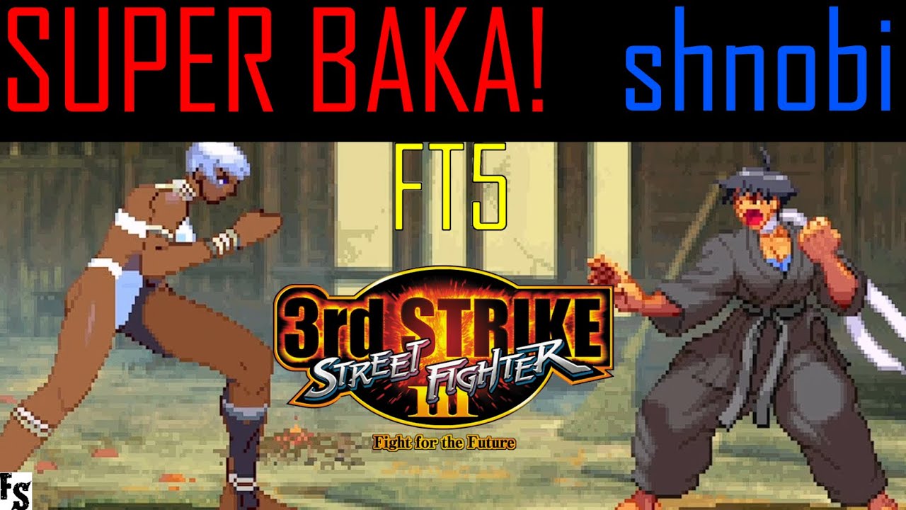 Street Fighter III: Third Strike - SUPER BAKA! [Elena] vs shnobi [Makoto] (Fightcade FT5)