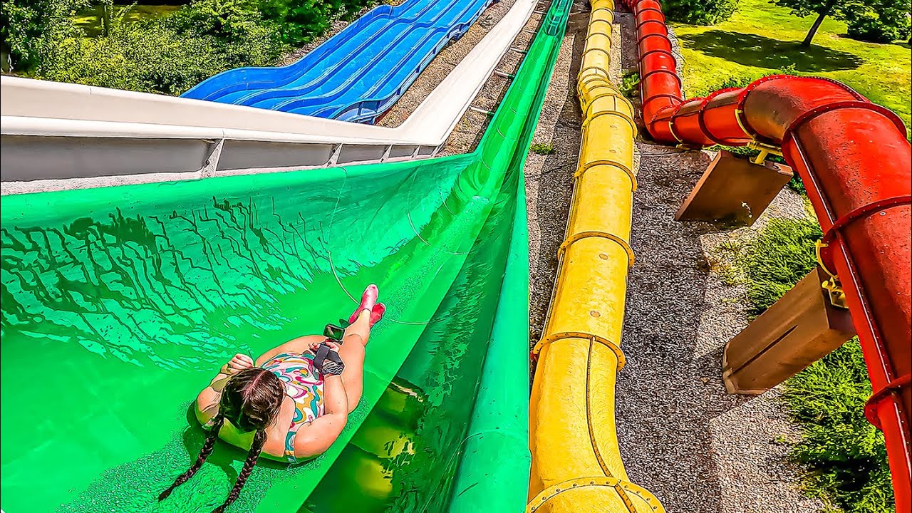 😱 Waterslides at Annagora Aquapark 🇭🇺