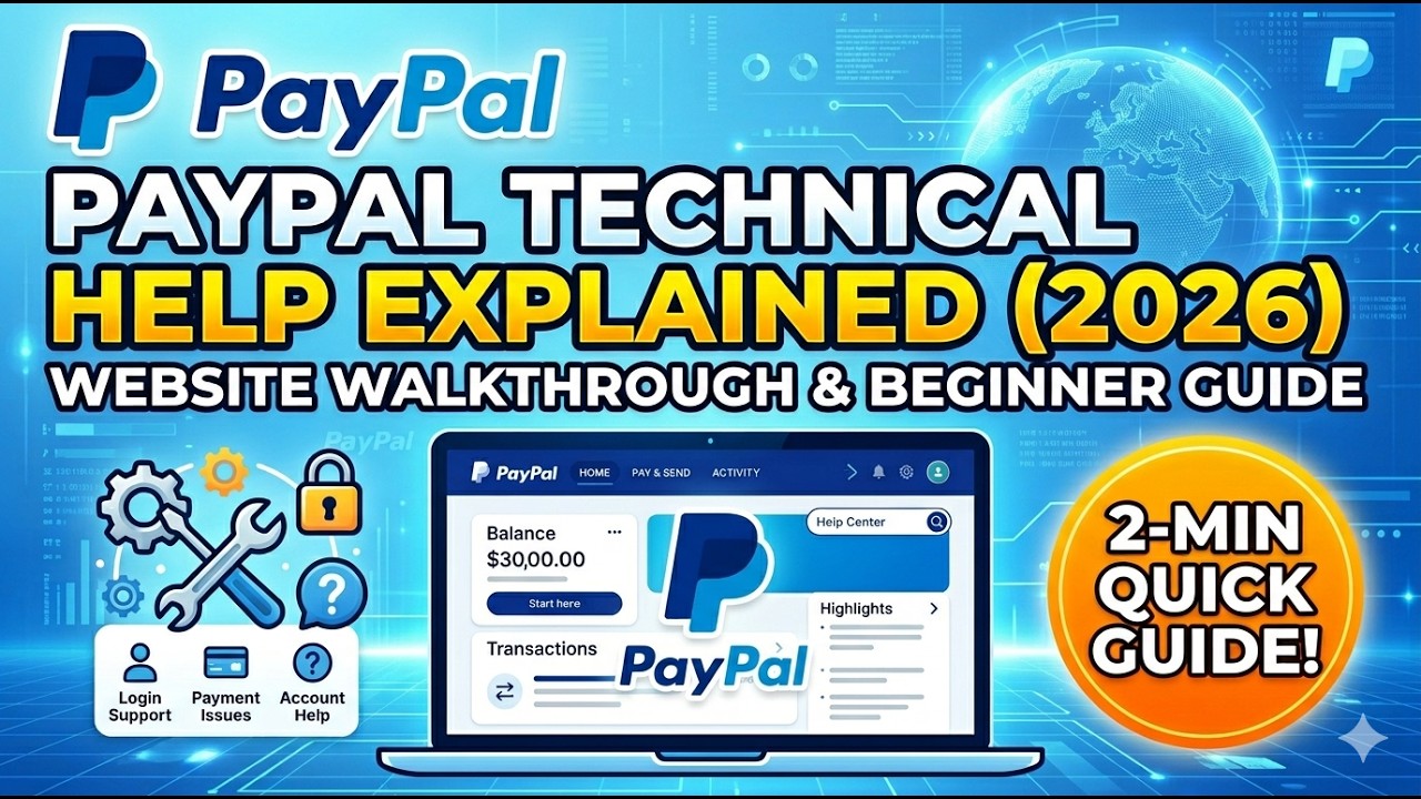 PayPal Technical Help Explained 2026 Website Walkthrough & Beginner Guide 2 Min